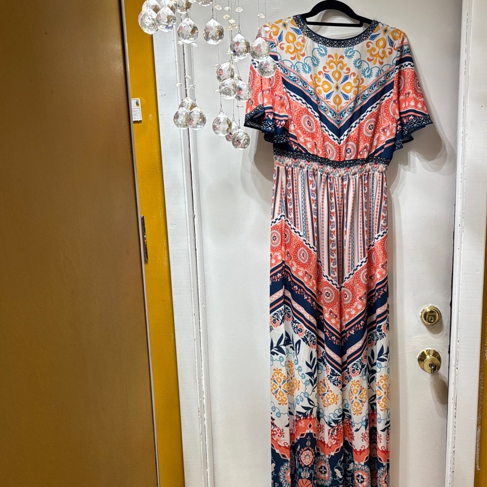 Flying Tomato Multicolor Patterned Maxi Dress - image 3